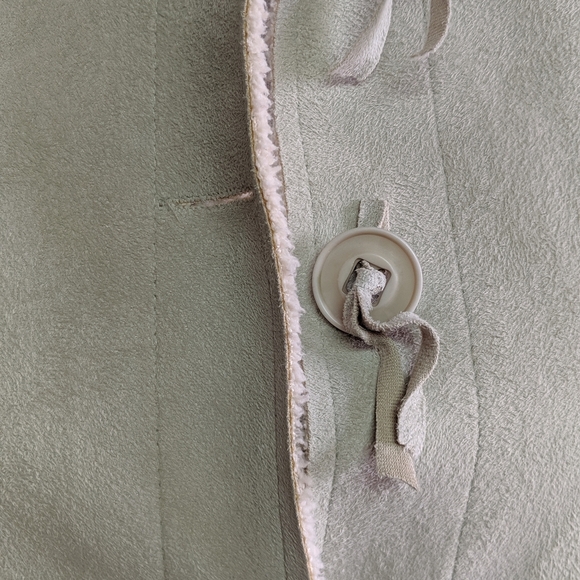 e Studio Faux Suede Light Green Jacket Sz M - Picture 2 of 6